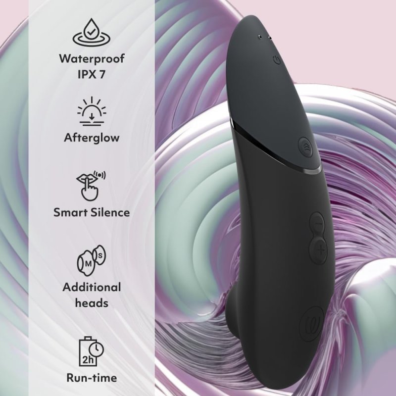 WOMANIZER NEXT 3D CLITORAL SUCKER STIMULATOR - BLACK PLEASURE AIR SEX TOY FOR WOMEN