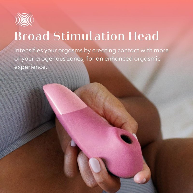 WOMANIZER ENHANCE 2-IN-1 AIR PULSE CLITORAL VIBRATOR LIGHT PINK, POWERFUL PLEASURE TOY