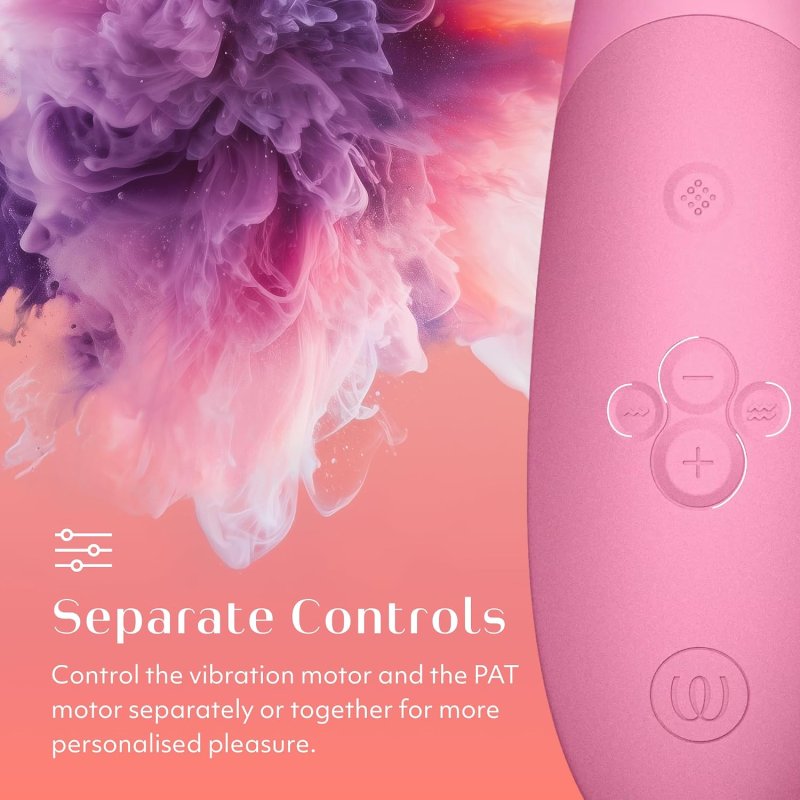 WOMANIZER ENHANCE 2-IN-1 AIR PULSE CLITORAL VIBRATOR LIGHT PINK, POWERFUL PLEASURE TOY