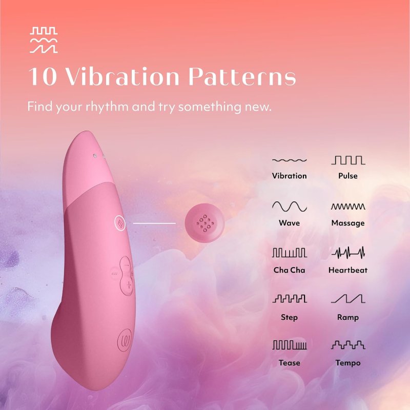 WOMANIZER ENHANCE 2-IN-1 AIR PULSE CLITORAL VIBRATOR LIGHT PINK, POWERFUL PLEASURE TOY