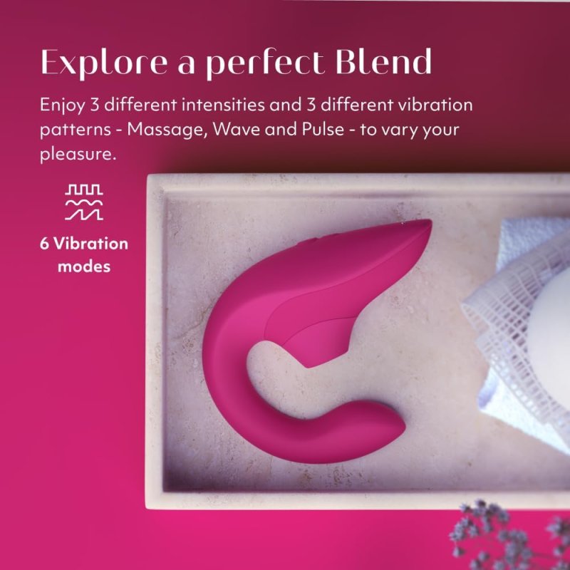 WOMANIZER BLEND MINI RABBIT VIBRATOR FOR WOMEN PINK PERSONAL MASSAGER