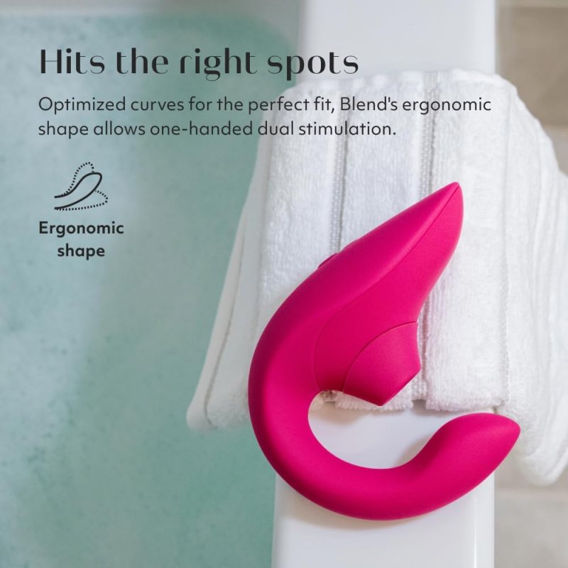 WOMANIZER BLEND MINI RABBIT VIBRATOR FOR WOMEN PINK PERSONAL MASSAGER