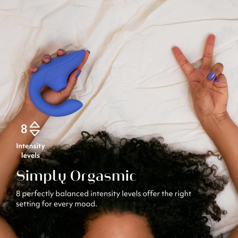 WOMANIZER BLEND MINI RABBIT VIBRATOR FOR WOMEN COMPACT BLUE PERSONAL MASSAGER