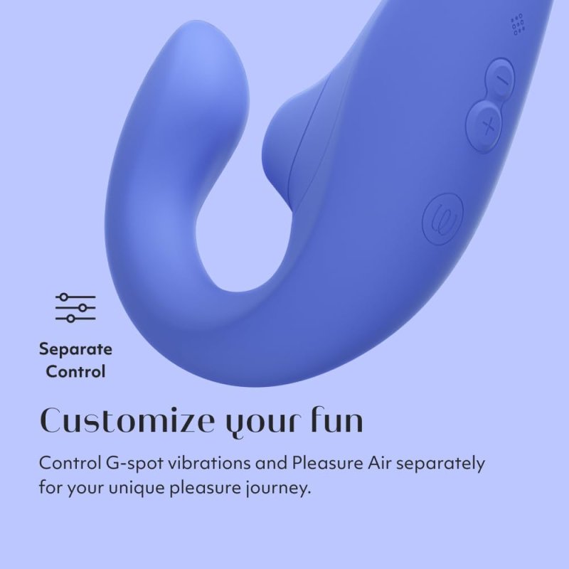 WOMANIZER BLEND MINI RABBIT VIBRATOR FOR WOMEN COMPACT BLUE PERSONAL MASSAGER