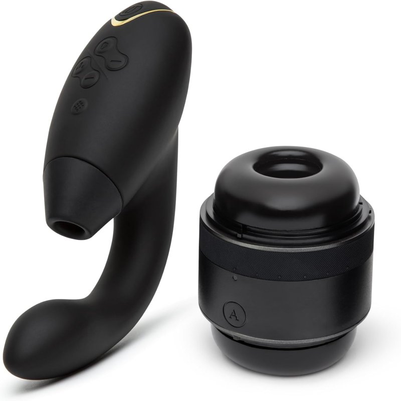 WOMANIZER DUO BLACK RABBIT VIBRATOR ARCWAVE VOY MALE MASTURBATOR BUNDLE FOR COUPLES