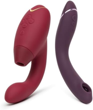 WOMANIZER OG AUBERGINE DUO 1 DUAL STIMULATION RABBIT VIBRATOR BUNDLE FOR WOMEN