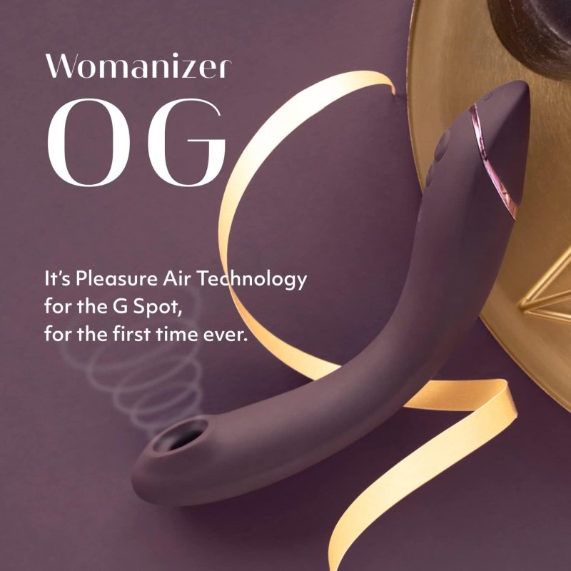 WOMANIZER OG AUBERGINE DUO 1 DUAL STIMULATION RABBIT VIBRATOR BUNDLE FOR WOMEN