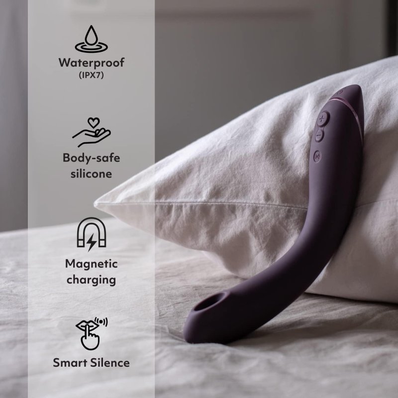 WOMANIZER OG AUBERGINE DUO 1 DUAL STIMULATION RABBIT VIBRATOR BUNDLE FOR WOMEN