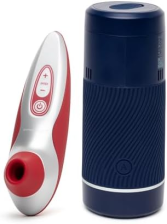 WOMANIZER ARCWAVE POW BLUE MALE MASTURBATOR WOMANIZER PRO40 RED CLITORAL SUCKER BUNDLE