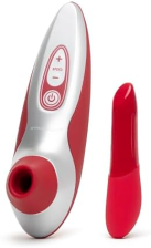 WOMANIZER PRO40 RED CLITORAL SUCKER WE-VIBE TANGO X RED BULLET VIBRATOR BUNDLE FOR WOMEN