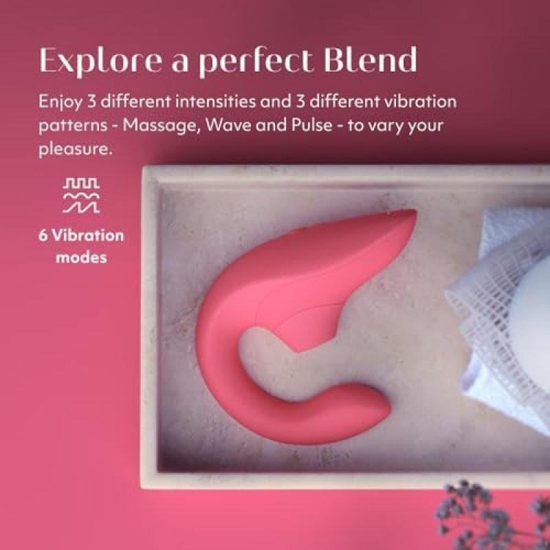 WOMANIZER PRO40 BLACK BLEND ROSE DUAL STIMULATION MINI RABBIT VIBRATOR BUNDLE FOR WOMEN