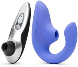 WOMANIZER BLEND BLUE RABBIT VIBRATOR PRO40 BLACK CLITORAL SUCKER BUNDLE FOR WOMEN