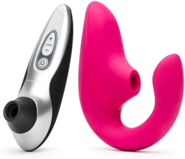 WOMANIZER BLEND PINK RABBIT VIBRATOR PRO40 BLACK CLITORAL SUCKER BUNDLE FOR WOMEN
