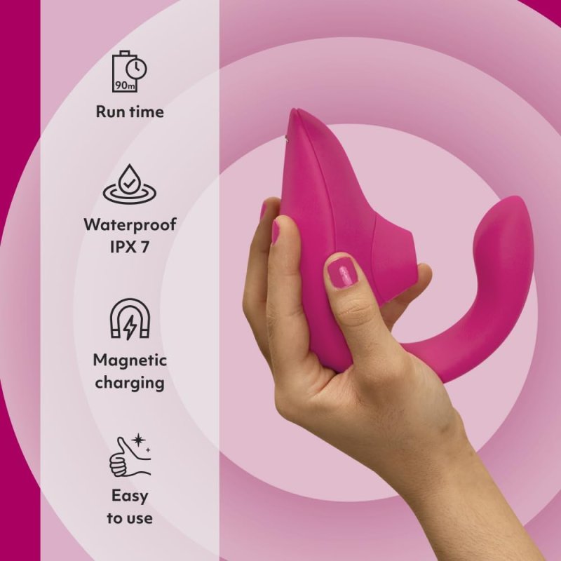 WOMANIZER BLEND PINK RABBIT VIBRATOR PRO40 BLACK CLITORAL SUCKER BUNDLE FOR WOMEN