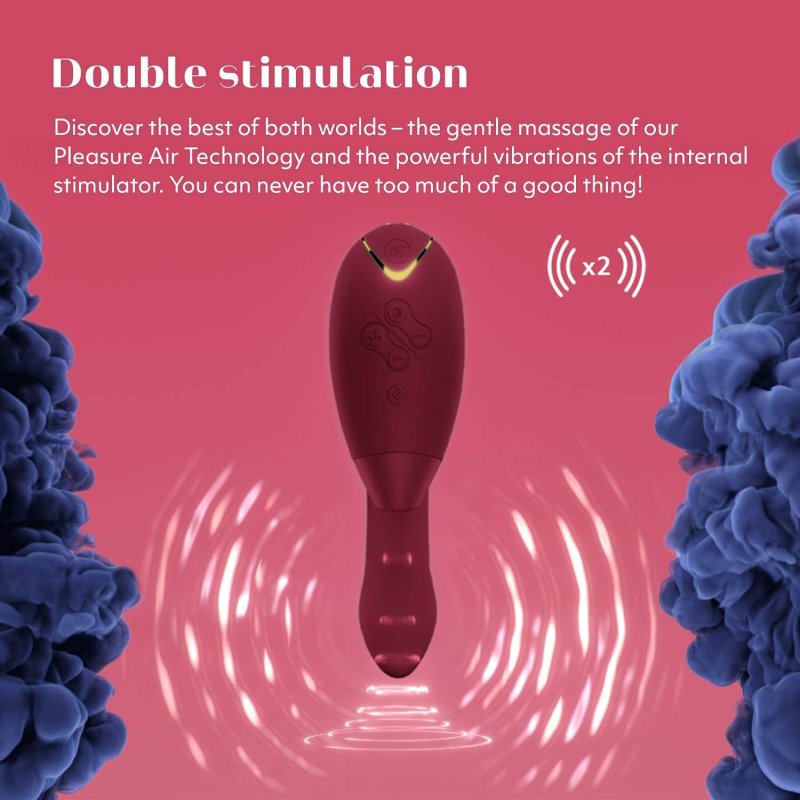 WOMANIZER PREMIUM 2 GRAY CLITORIS SUCKER DUO 1 RED DUAL STIMULATION RABBIT VIBRATOR BUNDLE