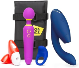WOMANIZER DUO 2 BLUE RABBIT VIBRATOR ROMP PLEASURE KIT PREMIUM COUPLES SEX TOY BUNDLE