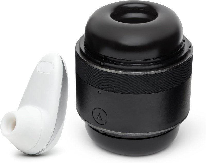 WOMANIZER STARLET WHITE CLITORAL SUCKER ARCWAVE VOY ADJUSTABLE MALE MASTURBATOR BUNDLE
