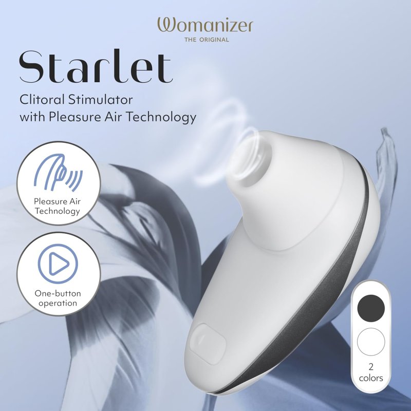 WOMANIZER STARLET WHITE CLITORAL SUCKER ARCWAVE VOY ADJUSTABLE MALE MASTURBATOR BUNDLE