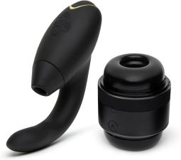 WOMANIZER INSIDEOUT CLIT SUCKER, G SPOT DILDO ARCWAVE VOY STROKER PLEASURE BUNDLE