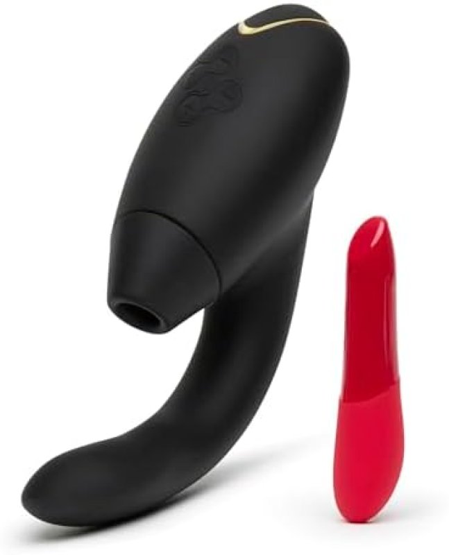 WOMANIZER INSIDEOUT CLIT SUCKER, G SPOT DILDO WE-VIBE TANGO X RED BUNDLE FOR WOMEN