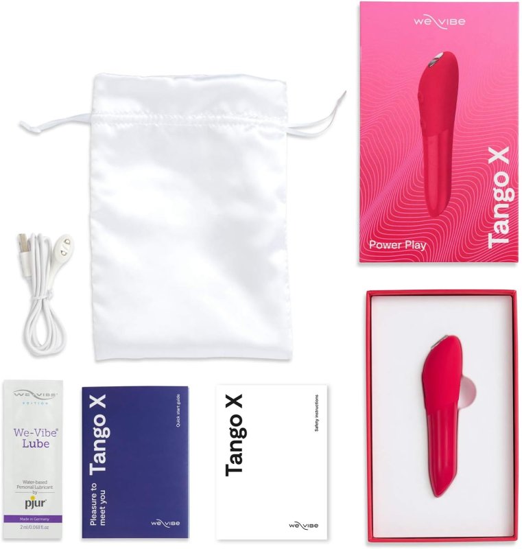 WOMANIZER INSIDEOUT CLIT SUCKER, G SPOT DILDO WE-VIBE TANGO X RED BUNDLE FOR WOMEN