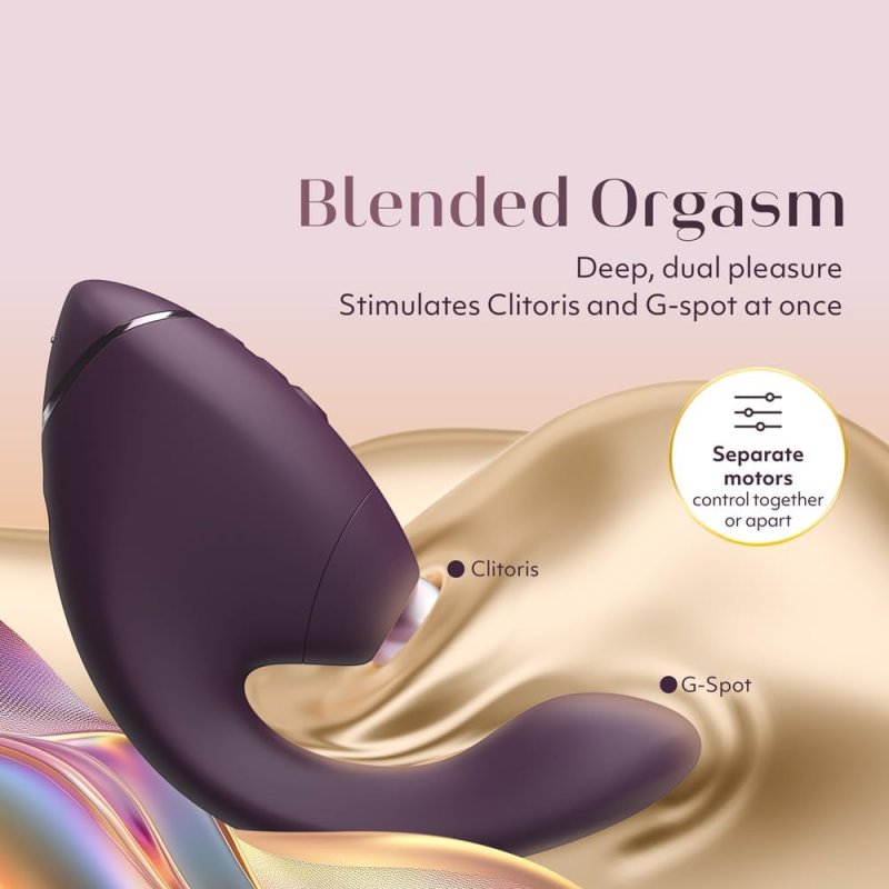 WOMANIZER NEXT DUO PURPLE RABBIT VIBRATOR FOR WOMEN G-SPOT CLITORAL STIMULATOR