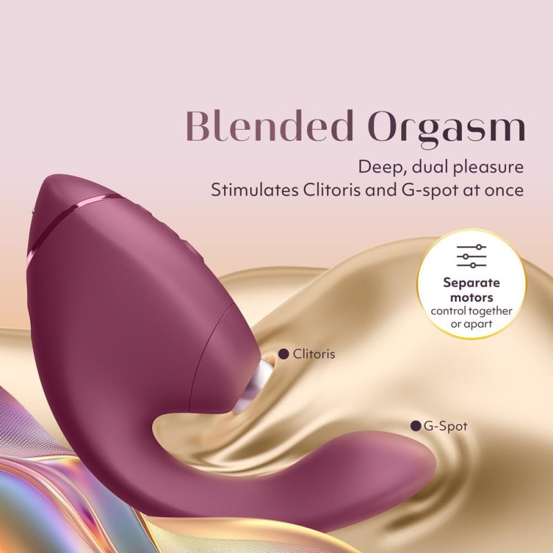 WOMANIZER NEXT DUO PINK RABBIT VIBRATOR FOR WOMEN G-SPOT CLITORAL STIMULATOR