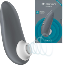 WOMANIZER STARLET 3 MINI CLIT VIBRATOR WITH 6 INTENSITY LEVELS GRAY PERSONAL MASSAGER