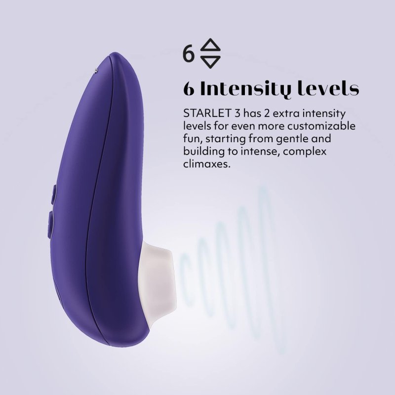 WOMANIZER STARLET 3 MINI CLIT VIBRATOR WITH 6 INTENSITY LEVELS PERSONAL MASSAGER INDIGO