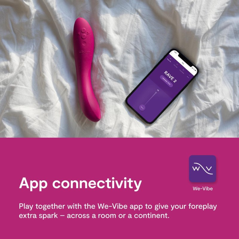WE-VIBE RAVE 2 PINK G-SPOT VIBRATOR APP CONTROLLED G-SPOT STIMULATOR FOR WOMEN