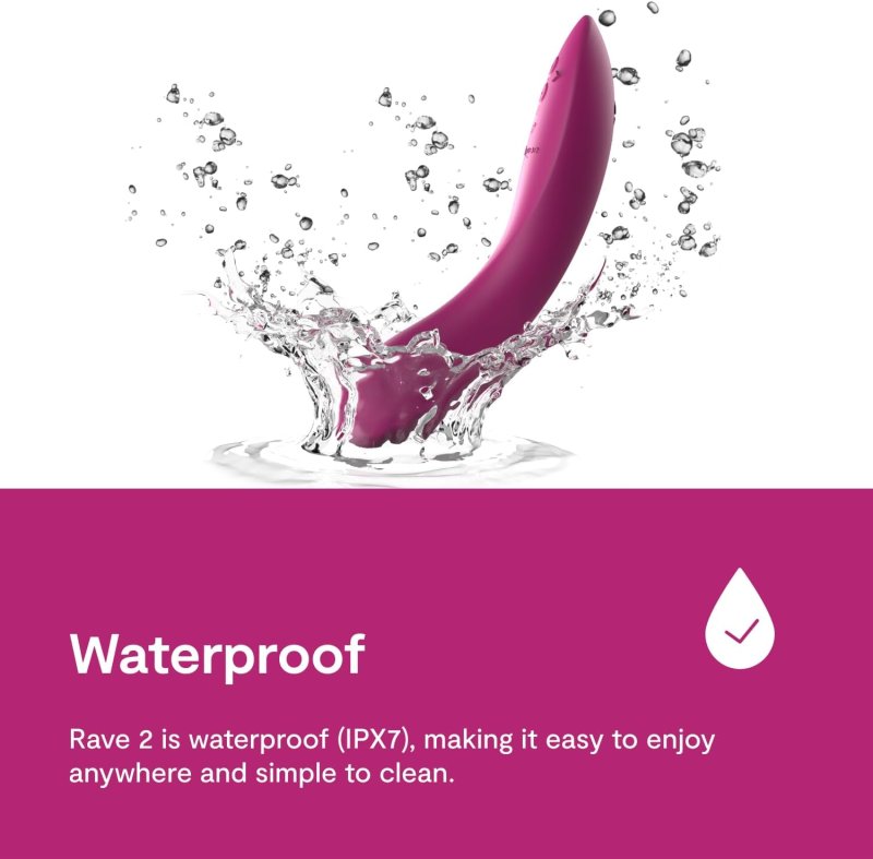 WE-VIBE RAVE 2 PINK G-SPOT VIBRATOR APP CONTROLLED G-SPOT STIMULATOR FOR WOMEN