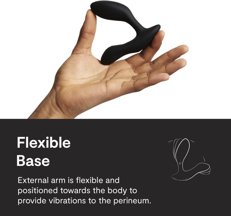 WE-VIBE VECTOR BLACK VIBRATING BUTT PLUG - ADULT ANAL VIBRATOR SEX TOY