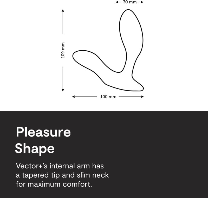 WE-VIBE VECTOR BLACK VIBRATING BUTT PLUG - ADULT ANAL VIBRATOR SEX TOY