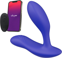 WE-VIBE VECTOR SILICONE PROSTATE MASSAGER BUTT PLUG WITH APP REMOTE CONTROL, 10 MODES, BLUE