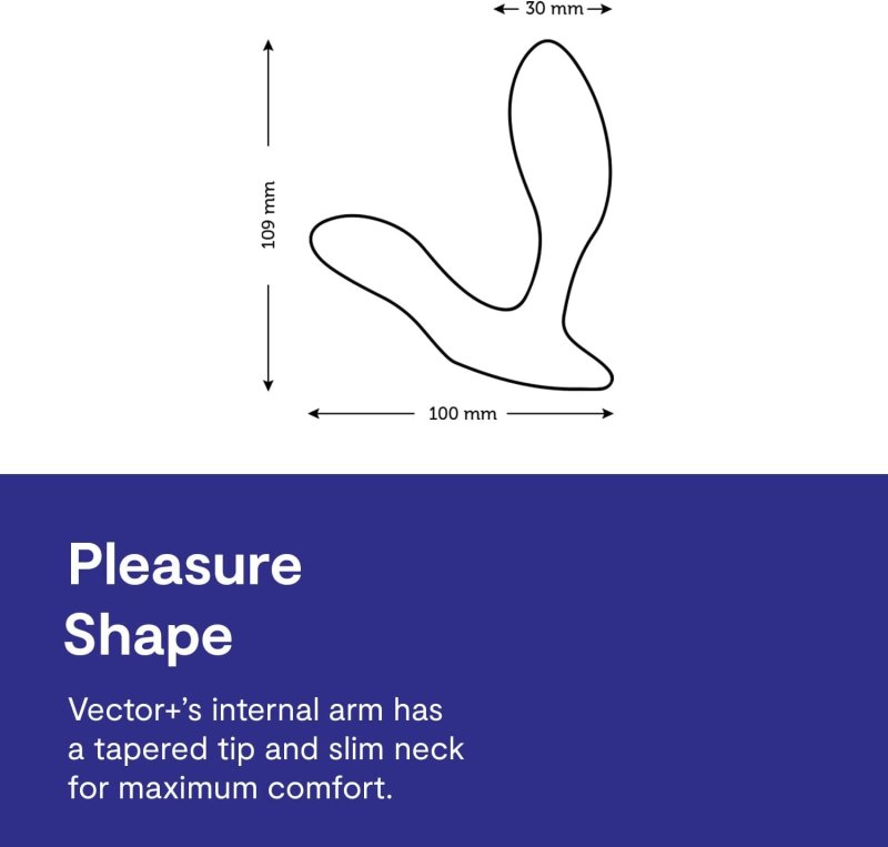 WE-VIBE VECTOR SILICONE PROSTATE MASSAGER BUTT PLUG WITH APP REMOTE CONTROL, 10 MODES, BLUE