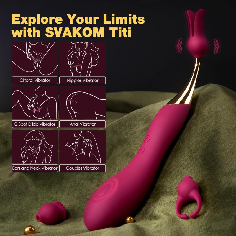 SVAKOM TITI WOMEN S REMOTE CONTROL SQUIRTING VIBRATOR UPGRADED APP-ENABLED DILDO SEX TOY