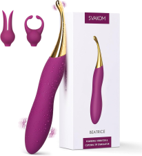 SVAKOM CLITORAL VIBRATOR SQUIRTING DILDO WITH 2 SILICONE HEADS POWERFUL SEX TOY