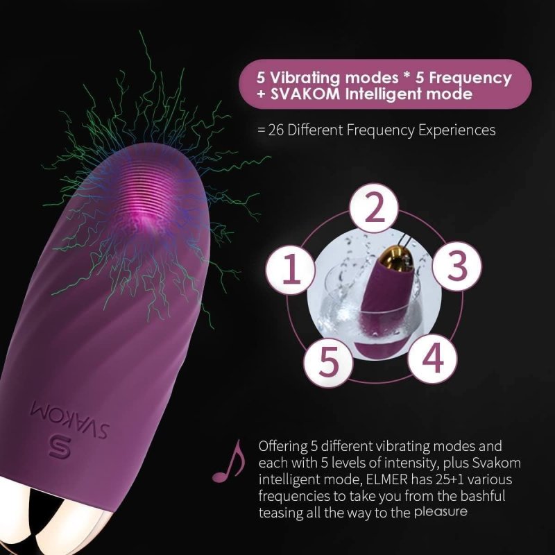 SVAKOM ELMER WIRELESS BULLET VIBRATOR WITH REMOTE POWERFUL VIBRATING EGG SEX TOY