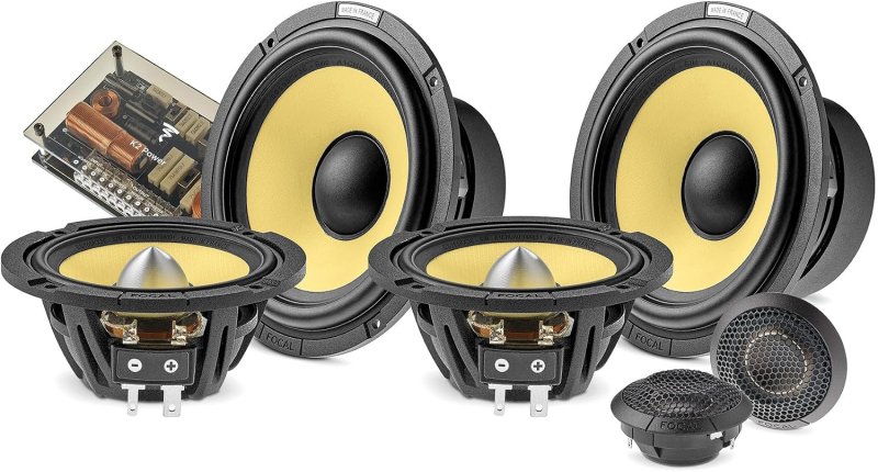 FOCAL ES 165 KX3E K2 EVO 6.5 3-WAY COMPONENT SPEAKER KIT WITH FRAK TWEETERS PAIR