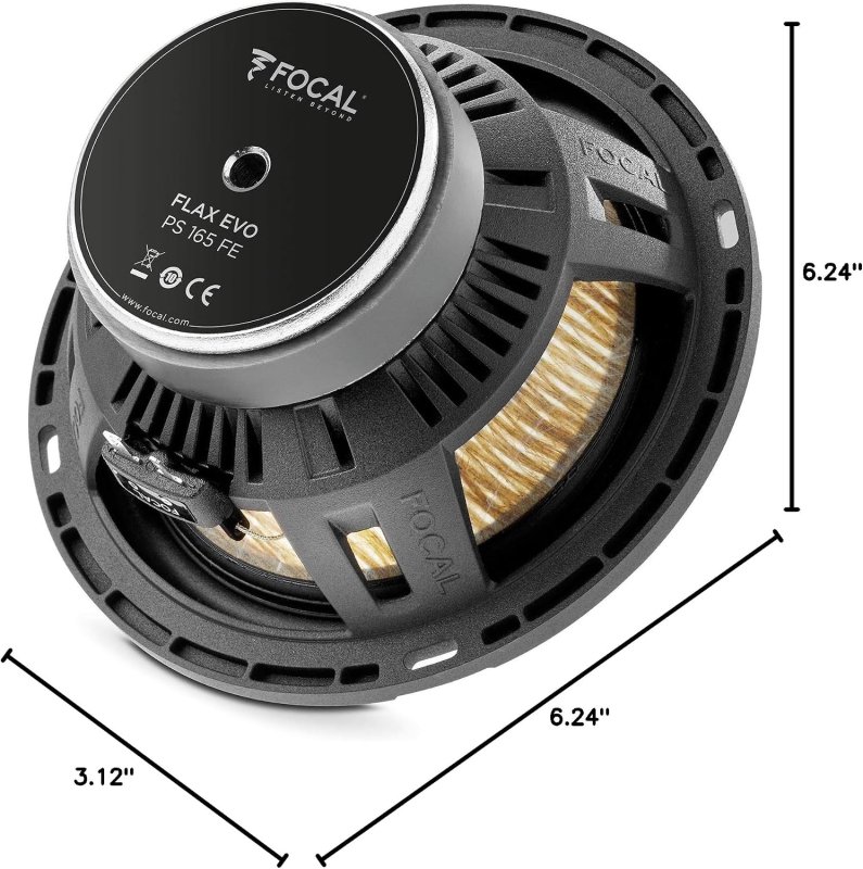 FOCAL PS 165 FE FLAX EVO 6.5 2-WAY COMPONENT SPEAKER KIT 70W RMS 140W MAX POWER