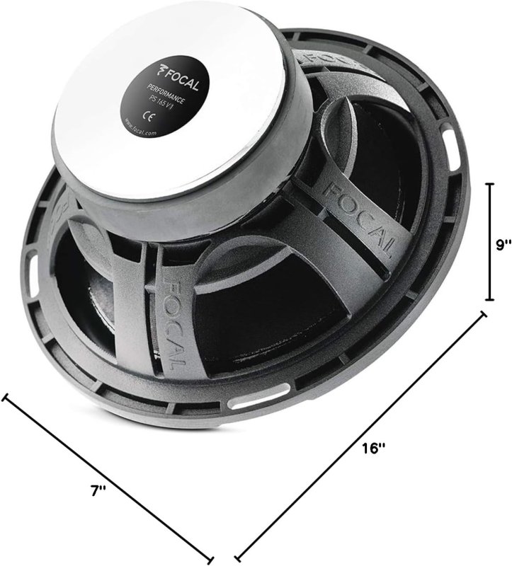 FOCAL PS165V1 6-INCH 2-WAY COMPONENT SPEAKER KIT 80W RMS 160W MAX POWER