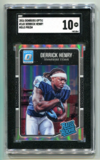 DONRUSS OPTIC DERRICK HENRY RATED ROOKIE HOLO #165 SGC 10 GEM MINT 2016