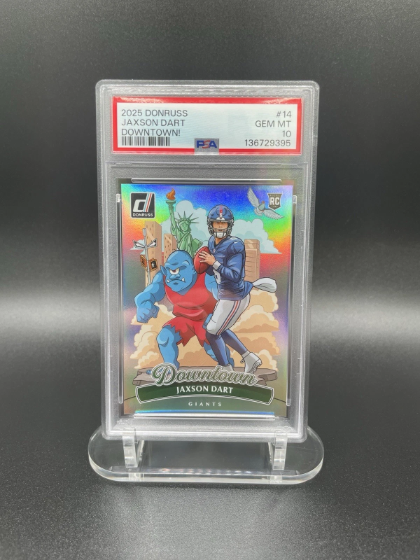 Donruss Jaxson Dart Downtown #14 RC SSP PSA 10 GEM MINT Giants