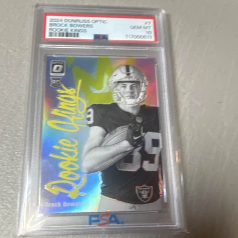 DONRUSS OPTIC BROCK BOWERS ROOKIE KINGS #7 RAIDERS PSA 10 2024 PANINI