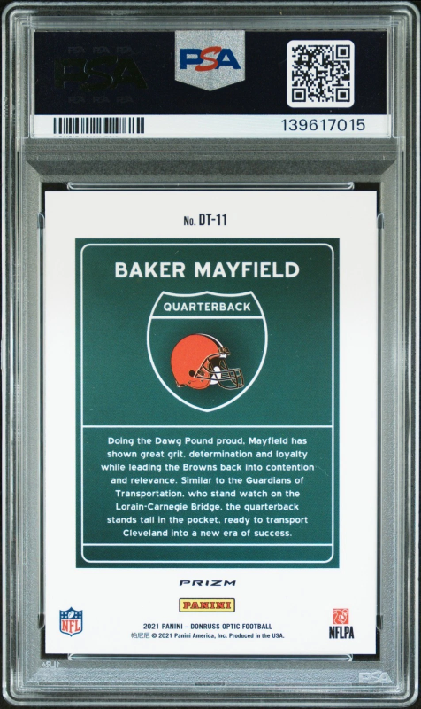 DONRUSS OPTIC DOWNTOWN PSA 10 BAKER MAYFIELD #DT11 2021 PANINI