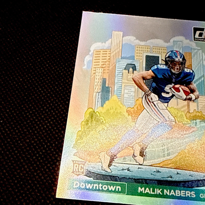 DONRUSS - DOWNTOWN! MALIK NABERS #18 (RC) NY GIANTS PLEASE READ!2024 PANINI