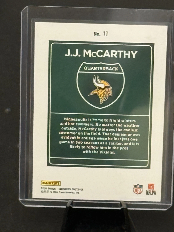 DONRUSS - DOWNTOWN! J.J. MCCARTHY #11 (RC) 2024 PANINI