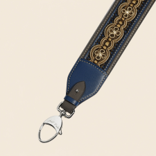 JOSEPH DUCLOS CONDILLAC NO PASSEMENTERIE STRAP IN OCCITAN HéRITAGE LEATHER - EDITION LIMITED TO 9 COPIES  OCCITAN & ARDOISE, GOLD PLATED BRASS