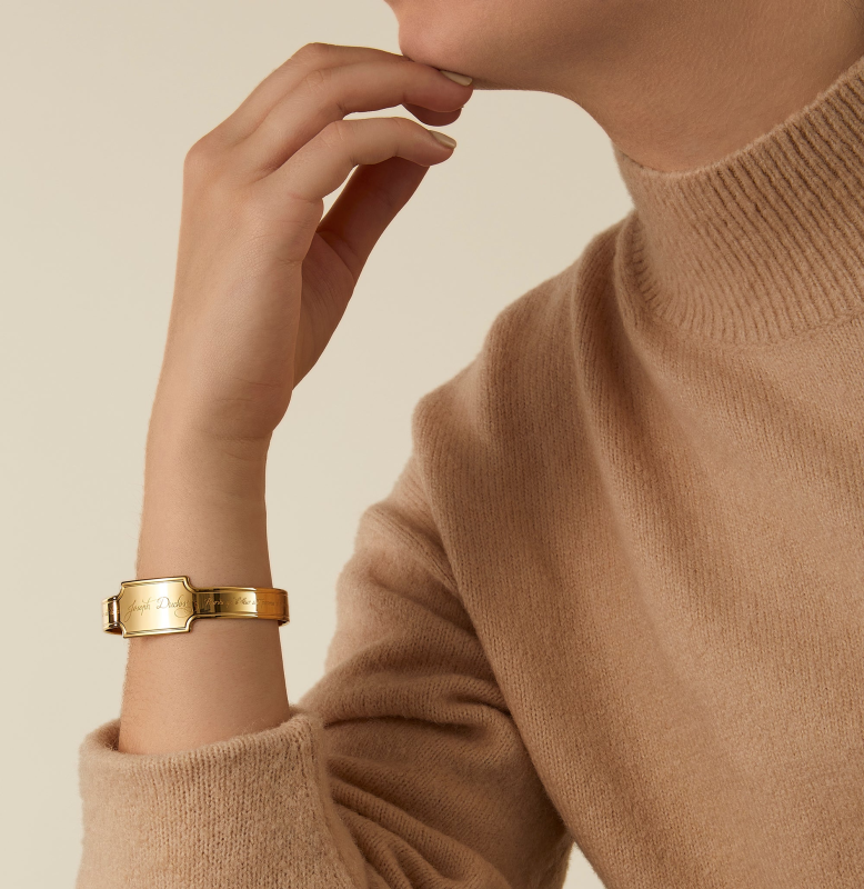 JOSEPH DUCLOS DIANE PARURE BRACELET IN GOLD PLATED BRASS
