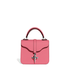 JOSEPH DUCLOS DIANE L15 IN CAMéLIA TEMPO LEATHER PALLADIUM-PLATED BRASS HARDWARE